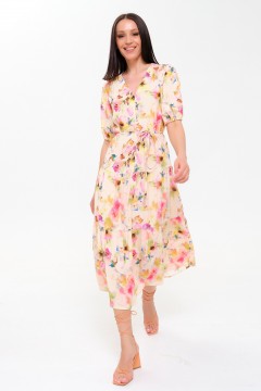 Платье ярусное с цветочным принтом Priz(фото2)