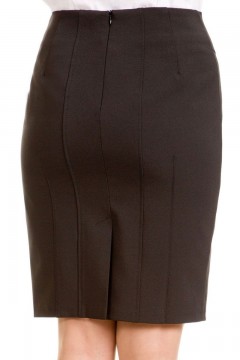 Чёрная деловая юбка-карандаш Venusita(фото4)