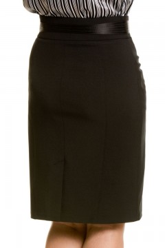 Чёрная юбка-карандаш с драпировкой Venusita(фото3)