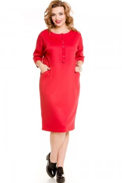 Красное платье прямого силуэта Novita(фото2)