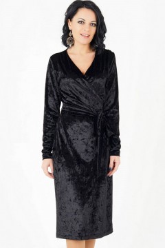 Чёрное бархатное платье Ajour