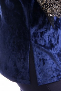 Женственная блузка синего цвета Wisell(фото5)