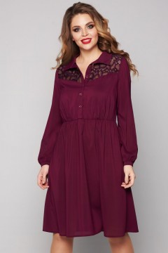 Женское платье бордового цвета Mari-line