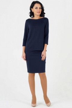 Офисная юбка тёмно-синего цвета Ajour(фото2)