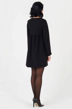 Чёрное платье с фигурным вырезом Ajour(фото3)