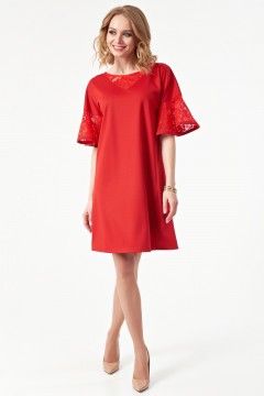 Женское платье красного цвета Wisell(фото2)