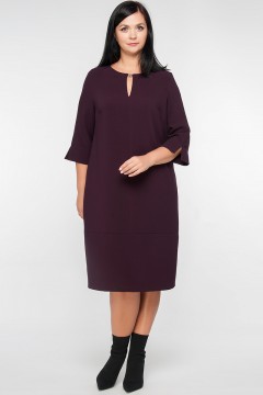 Тёмно-фиолетовое платье с укороченными рукавами Limonti(фото2)