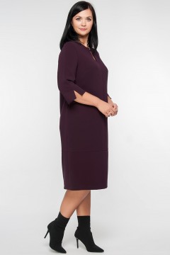 Тёмно-фиолетовое платье с укороченными рукавами Limonti(фото4)