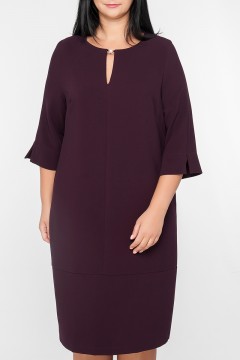 Тёмно-фиолетовое платье с укороченными рукавами Limonti(фото5)