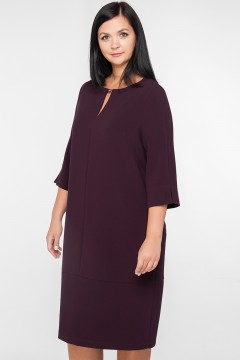 Тёмно-фиолетовое платье с укороченными рукавами Limonti