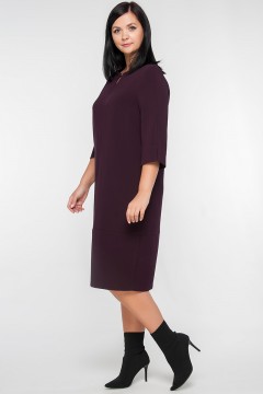 Тёмно-фиолетовое платье с укороченными рукавами Limonti(фото6)