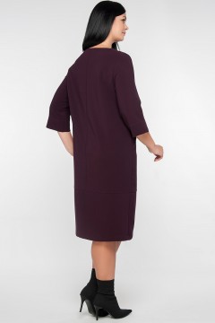 Тёмно-фиолетовое платье с укороченными рукавами Limonti(фото7)