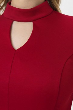 Тёмно-красное женское платье Mariko(фото5)