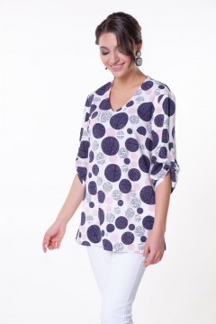 Свободная блуза из лёгкой блузочной ткани Келли №2 Valentina(фото4)