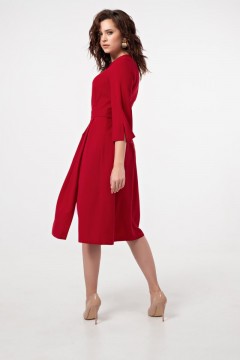 Приталенное платье тёмно-красного цвета Fly(фото3)