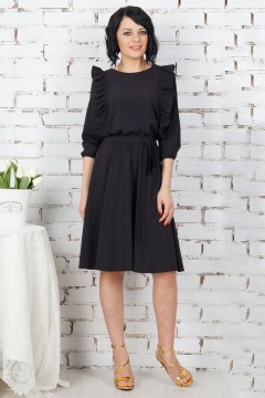 Женственное чёрное платье Ajour(фото2)