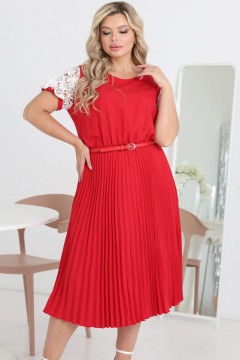 Эффектное платье красного цвета Wisell(фото4)