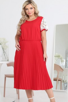 Эффектное платье красного цвета Wisell(фото5)