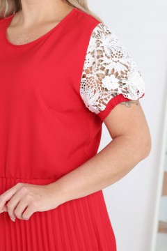 Эффектное платье красного цвета Wisell(фото7)