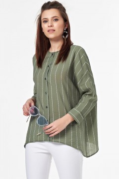 Оригинальная блузка цвета хаки Fly