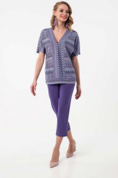Женская блузка с оригинальным принтом Wisell(фото2)