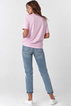 Стильная розовая футболка Fly(фото3)