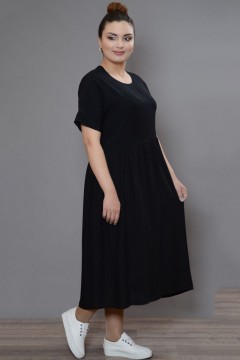 Практичное чёрное платье Avigal(фото4)