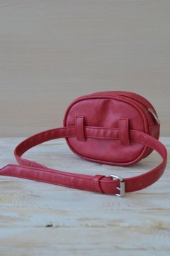 Яркая летняя сумка-пояс Vuelte красный Chica rica(фото3)