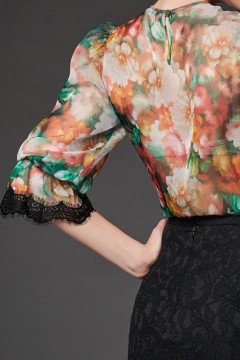 Романтичная блуза из шифона Версаль 50 размера Art-deco(фото3)