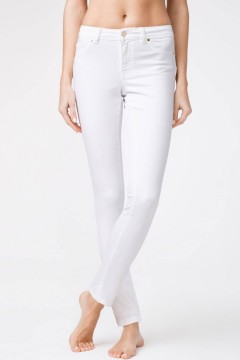 Белые зауженные джинсы 44 размера Conte Elegant Jeans