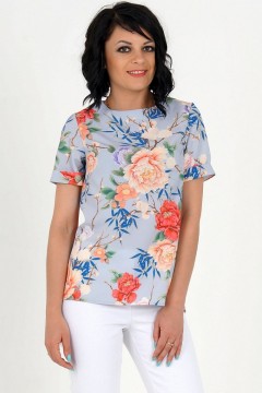 Цветная блуза с летним принтом Ajour