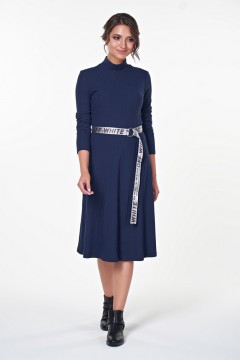 Однотонное платье с длинными рукавами Ариэль №2 Valentina(фото2)