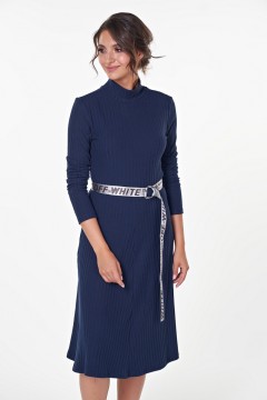 Однотонное платье с длинными рукавами Ариэль №2 Valentina(фото4)