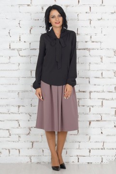 Чёрная женственная блуза Ajour(фото4)