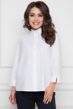 Белая рубашка со свободным рукавом Bellovera