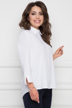 Белая рубашка со свободным рукавом Bellovera(фото2)