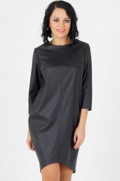 Чёрное платье с фигурным низом Ajour