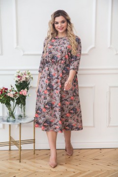 Эффектное платье с цветочным принтом Полина №2 Valentina(фото2)