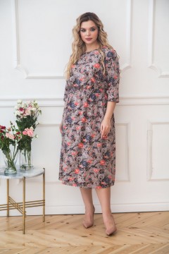Эффектное платье с цветочным принтом Полина №2 Valentina(фото3)