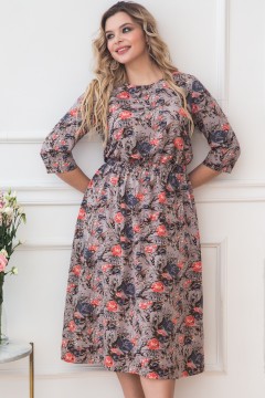 Эффектное платье с цветочным принтом Полина №2