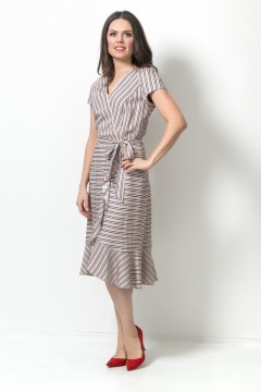 Привлекательное платье с игрой полос 44 размера Modellos(фото2)