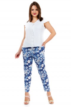 Летние брюки с цветочным принтом Liza Fashion(фото2)