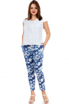 Летние брюки с цветочным принтом Liza Fashion
