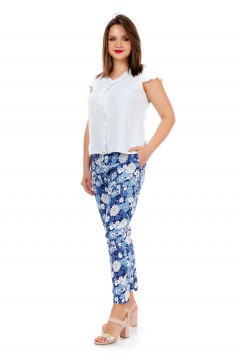 Летние брюки с цветочным принтом Liza Fashion(фото3)
