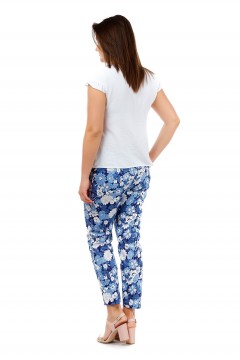 Летние брюки с цветочным принтом Liza Fashion(фото4)