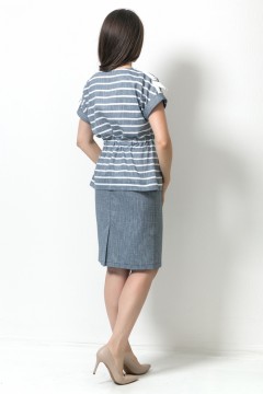 Прямая юбка из натурального хлопка Modellos(фото3)