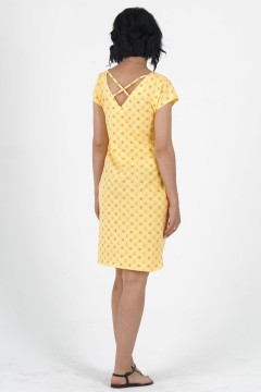 Молодёжное платье жёлтой расцветки Ajour(фото3)