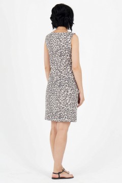 Льняное платье леопардовой расцветки Ajour(фото3)