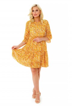 Шифоновое платье солнечной расцветки Liza Fashion(фото2)