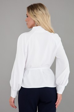 Элегантная белая блуза Lady Taiga(фото5)